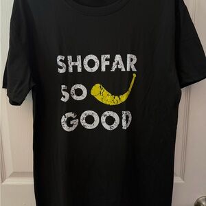 Black Graphic T-Shirt with Yellow Design